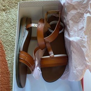 LAUREN BLAKWELL WOMEN LEATHER SANDALS NEW WITH BOX OLIVIA CARMEL